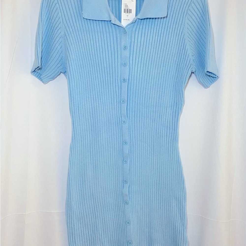 URBAN OUTFITTERS Ladies Baby Blue Mini Sweater Dress. NWT size …